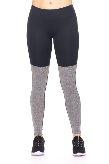 Women's Mid-Rise Heather Colorblock Leggings