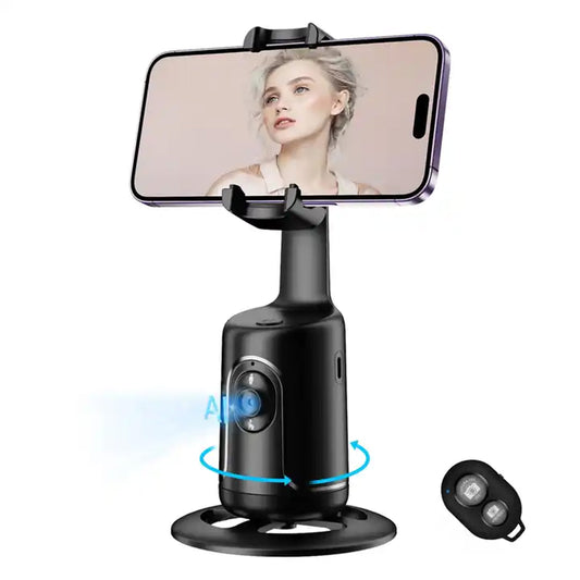 360° Rotation Auto Face Tracking Phone Holder Selfie Sticks with Remote