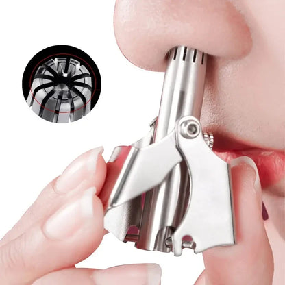 Portable Nose & Ear Hair Trimmer - Stainless Steel