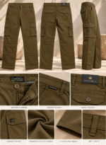 6 Pocket Regular Fit Brown Cargo - Image 4