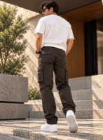 6 Pocket Regular Fit Dark Brown Cargo - Image 4