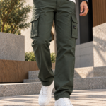 6 Pocket Regular Fit Dark Green Cargo