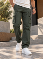 6 Pocket Regular Fit Dark Green Cargo