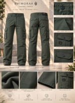 6 Pocket Regular Fit Dark Green Cargo - Image 4