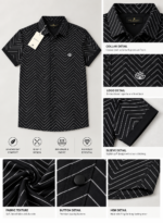 Geometric Print Half-Sleeve Shirt - Image 3