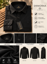 Black Cotton Linen Shirt - Image 4
