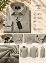 Gray Cotton Linen Shirt - Image 4