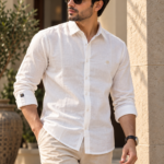 White Cotton Linen Shirt