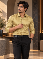 Desert Cream Satin Shirt - Image 2