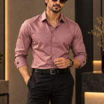 Dusty Pink Satin Shirt