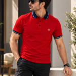 Tipped Collar Solid Polo T-Shirt