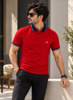 Tipped Collar Solid Polo T-Shirt