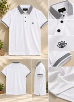 Tipped Collar Solid Polo T-Shirt - Image 4