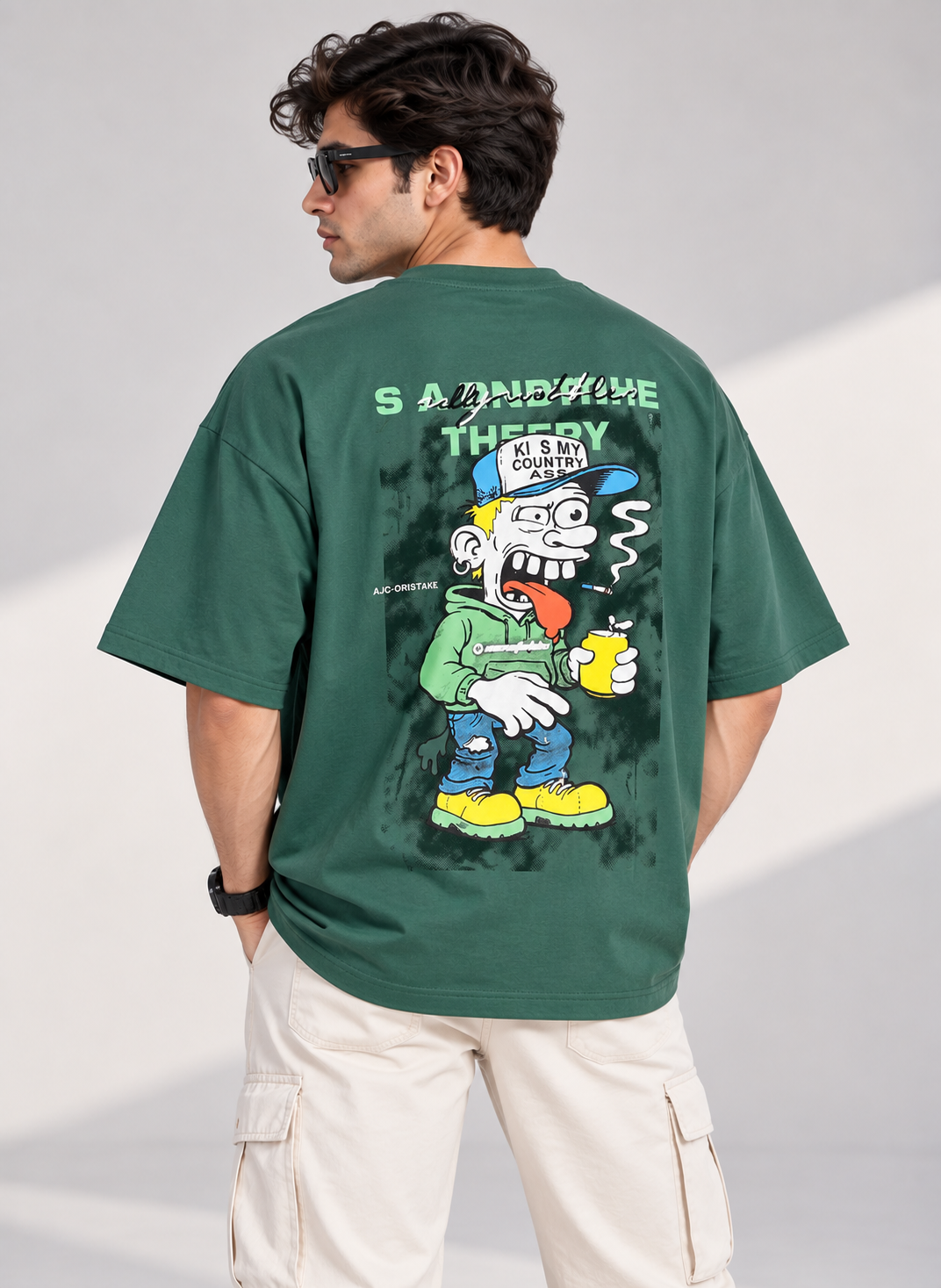 TheeryOversizedGreen2 The Theery Oversized T-Shirt - Image 1