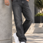 Charcoal Black Comfort Fit Jeans