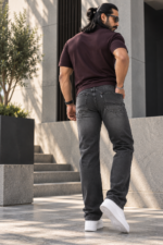 Charcoal Black Comfort Fit Jeans - Image 3
