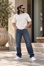 Dark Blue Comfort Fit Jeans - Image 2