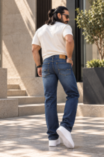 Dark Blue Comfort Fit Jeans - Image 3