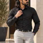 Black Satin Shirt