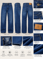Dark Blue Baggy Fit Jeans - Image 4