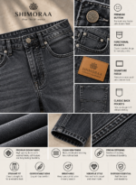 Dark Gray Straight Fit Jeans - Image 4