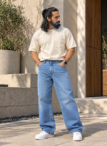 Light Blue Baggy Fit Jeans - Image 2