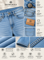 Light Blue Straight Fit Jeans - Image 4