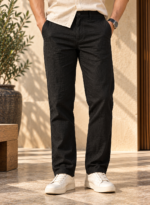 Black Linen Cotton Pant