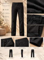 Black Linen Cotton Pant - Image 4