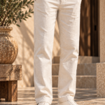 Cream Linen Cotton Pant