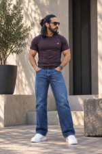 Blue Washed Straight Fit Jeans - Image 2