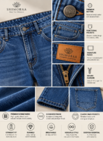 Blue Washed Straight Fit Jeans - Image 4