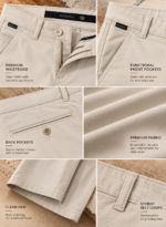 Cream Comfort Fit Trousers - Image 4