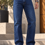 Straight Fit Dark Blue Jeans
