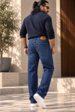 Straight Fit Dark Blue Jeans - Image 3