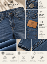 Dark Blue Washed Straight Fit Jeans - Image 4